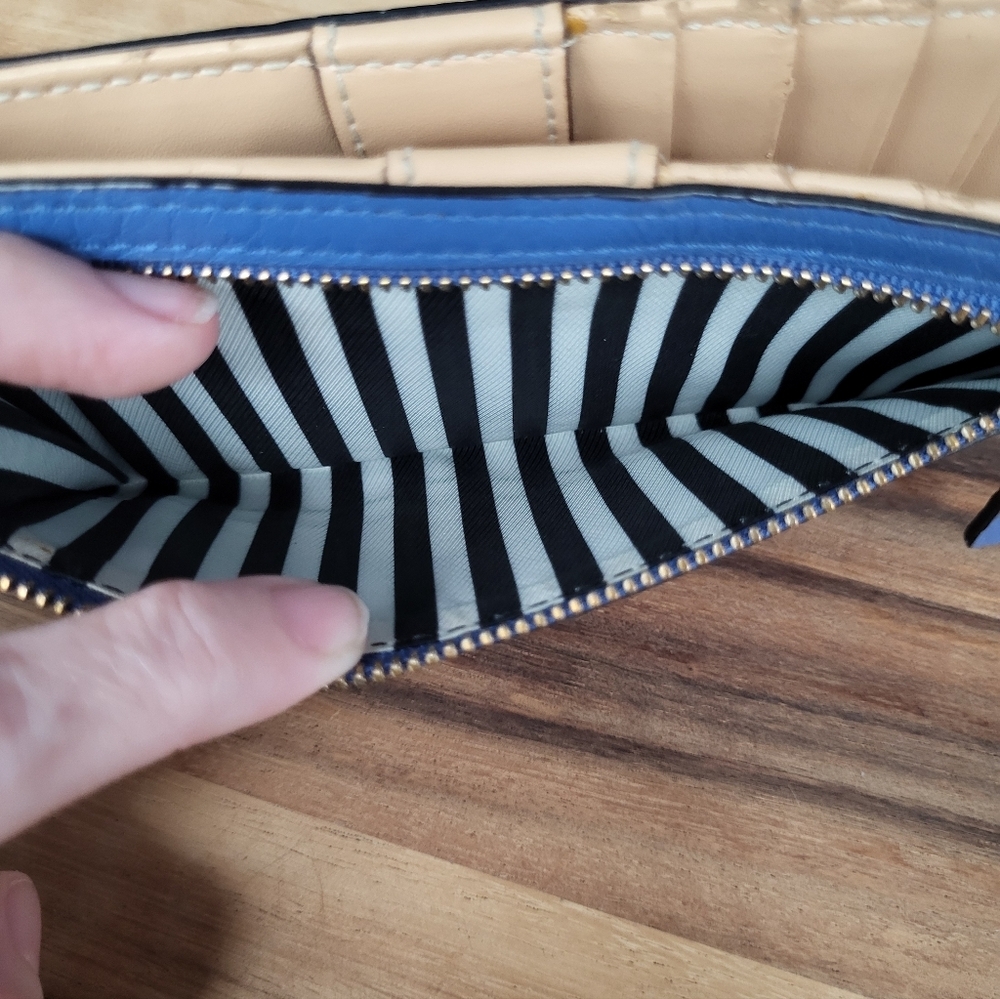Kate Spade Blue Slim Leather Wallet, 6.5×3.5 - Picture 4 of 8